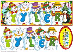 Snowmen Names Large Dl - Tyler