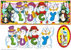 Snowmen Names Large Dl - Lucy