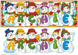 Snowmen Names Large Dl - Archie