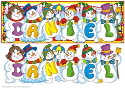 Snowmen Names Large Dl - Daniel