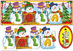Snowmen Names Large Dl - Lola