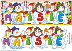 Snowmen Names Large Dl - Maisie