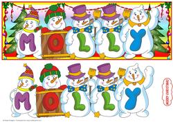 Snowmen Names Large Dl - Molly