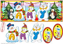 Snowmen Names Large Dl - Amy