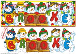 Snowmen Names Large Dl - Brooke