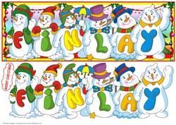 Snowmen Names Large Dl - Finlay