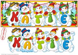 Snowmen Names Large Dl - Katie