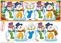 Snowmen Names Large Dl - Layla