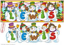 Snowmen Names Large Dl - Lewis