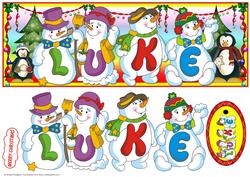 Snowmen Names Large Dl - Luke