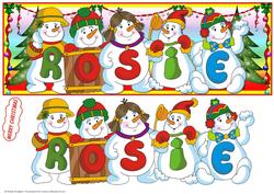 Snowmen Names Large Dl - Rosie