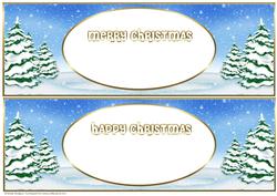 Snowmen Names Large DL - Two Inserts Fir Trees