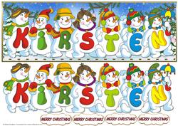 Snowmen Names Large Dl - Kirsten