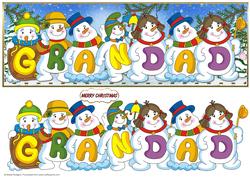 Snowmen Names Large Dl - Grandad