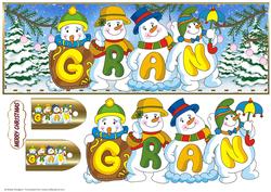 Snowmen Names Large Dl - Gran