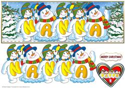 Snowmen Names Large Dl - Nanna