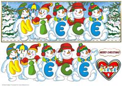 Snowmen Names Large Dl - Niece