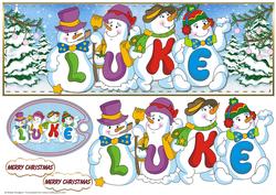 Snowmen Names Large Dl - Luke 2