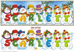 Snowmen Names Large Dl - Scarlett