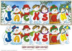Snowmen Names Large Dl - Jackson