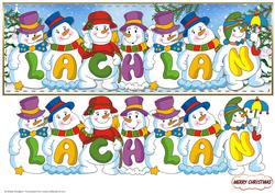 Snowmen Names Large Dl - Lachlan