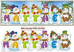 Snowmen Names Large Dl - Matthew