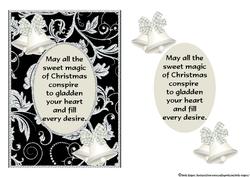 Xmas Quick Card - Silver Bling and Bells 1