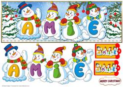 Snowmen Names Large Dl - Amie