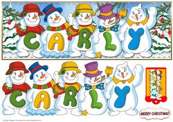 Snowmen Names Large Dl - Carly