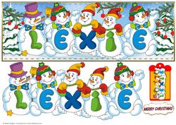 Snowmen Names Large Dl - Lexie