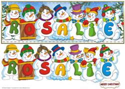 Snowmen Names Large Dl - Rosalie