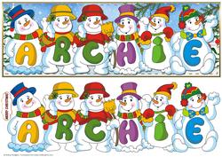 Snowmen Names Large Dl - Archie 2