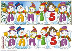 Snowmen Names Large Dl - Hamish