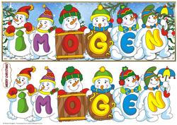 Snowmen Names Large Dl - Imogen