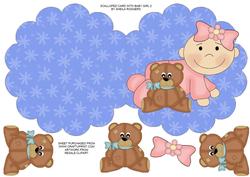 Scalloped Card with Baby Girl 2