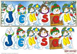 Snowmen Names Large Dl - Jenson