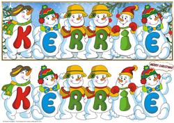 Snowmen Names Large Dl - Kerrie