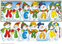Snowmen Names Large Dl - Kieran