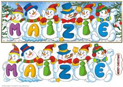 Snowmen Names Large Dl - Maizie