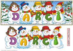 Snowmen Names Large Dl - Darci