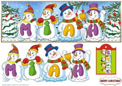 Snowmen Names Large Dl - Miah