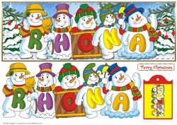 Snowmen Names Large Dl - Rhona