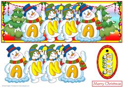 Snowmen Names Large Dl - Anna