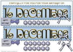 Day of the Year Birthday - December 16