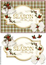 Tis the Season Gold with Poinsettias
