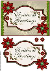 Christmas Greetings Jewel Poinsettias