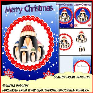 Scallop Frame Penguins