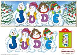 Snowmen Names Large Dl - Jude