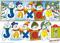 Snowmen Names Large Dl - Jaxon