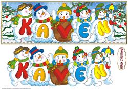 Snowmen Names Large Dl - Kaven